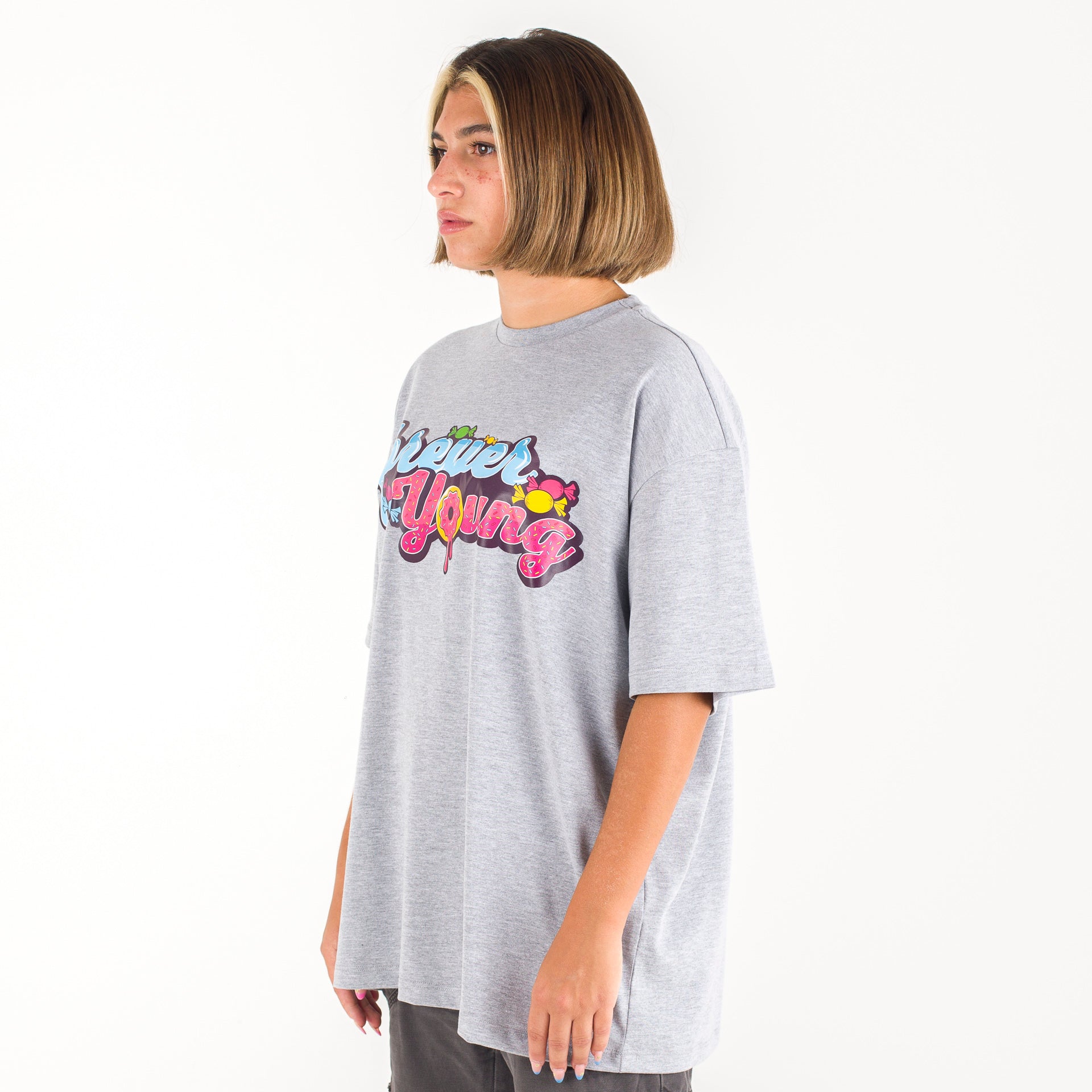 GREY CANDY TEE